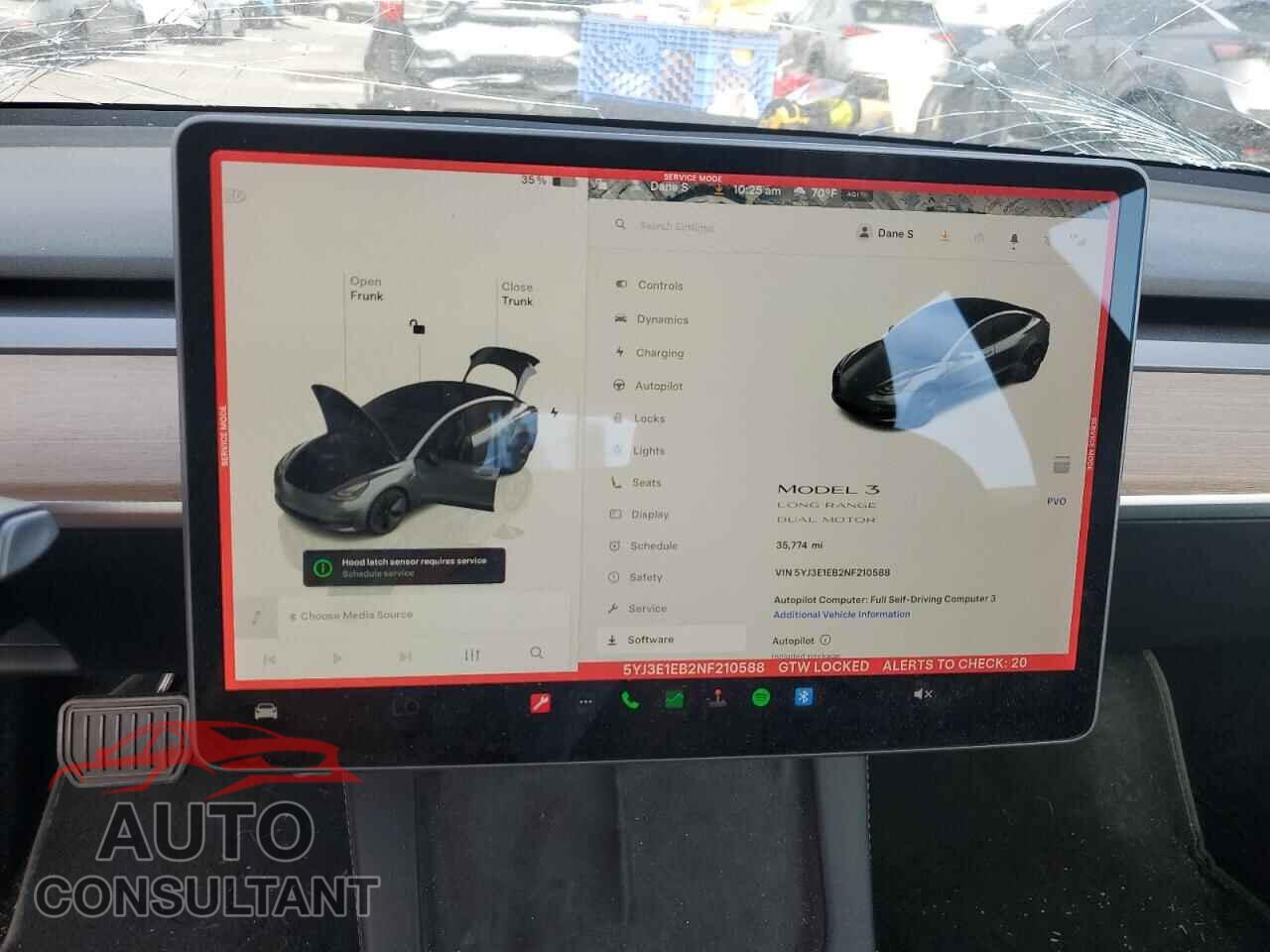 TESLA MODEL 3 2022 - 5YJ3E1EB2NF210588
