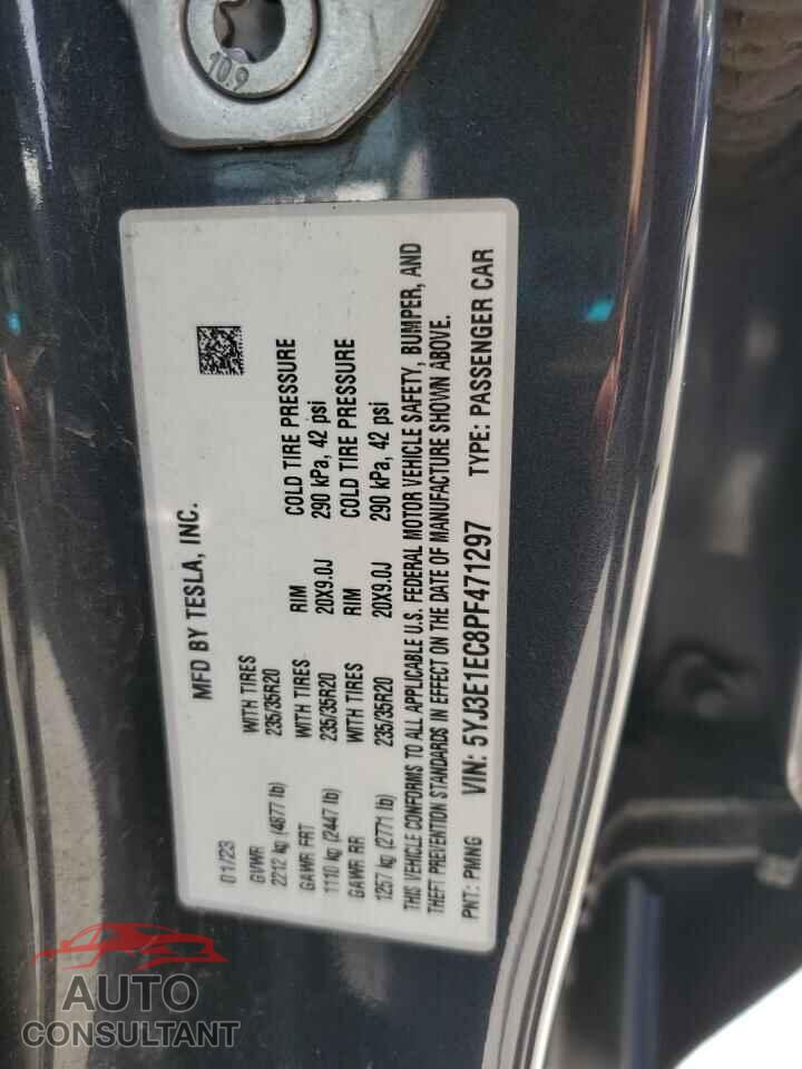 TESLA MODEL 3 2023 - 5YJ3E1EC8PF471297