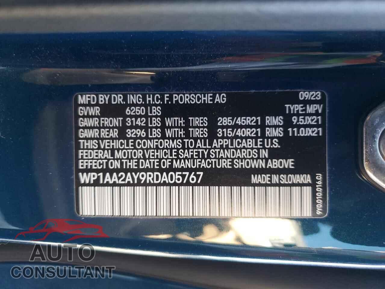 PORSCHE CAYENNE 2024 - WP1AA2AY9RDA05767