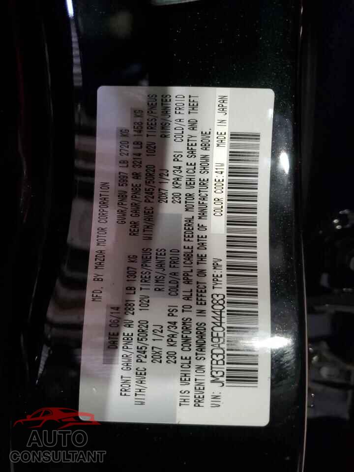 MAZDA CX-9 2014 - JM3TB3DA9E0444083