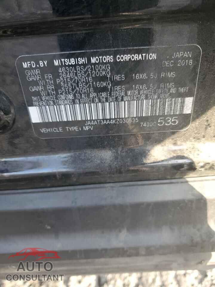 MITSUBISHI ECLIPSE 2019 - JA4AT3AA4KZ030535