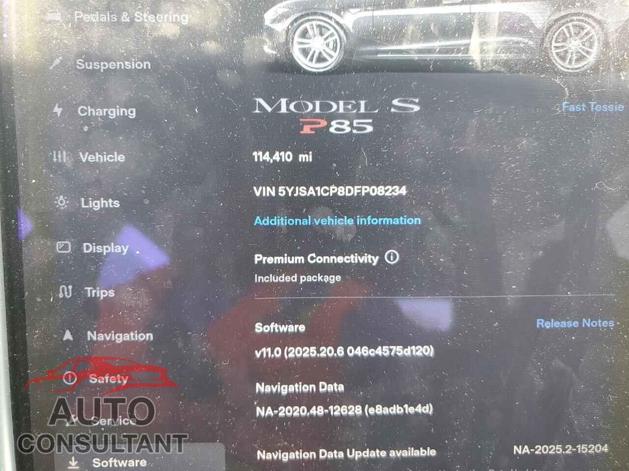 TESLA MODEL S 2013 - 5YJSA1CP8DFP08234