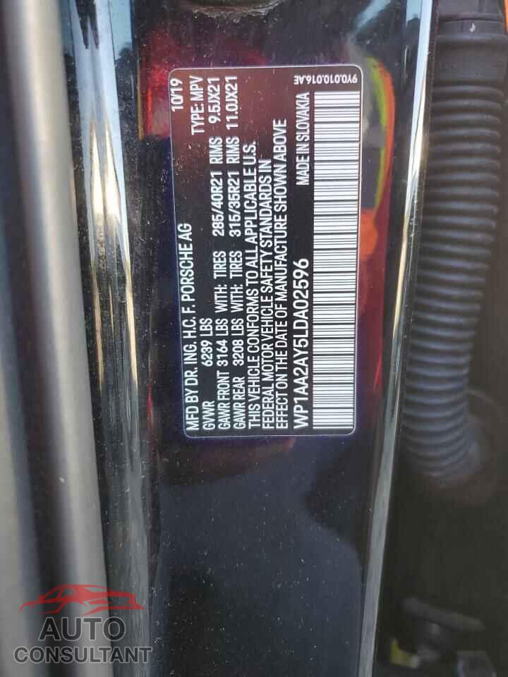 PORSCHE CAYENNE 2020 - WP1AA2AY5LDA02596