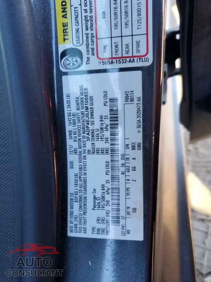 FORD FIESTA 2018 - 3FADP4EJ0JM100853