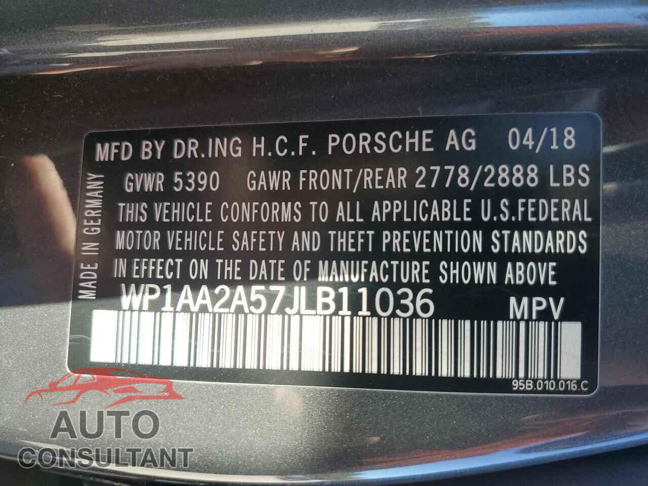PORSCHE MACAN 2018 - WP1AA2A57JLB11036