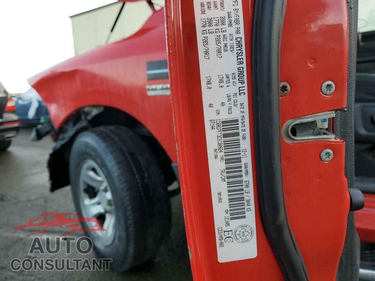 DODGE RAM 1500 2012 - 1C6RD7FT3CS180824