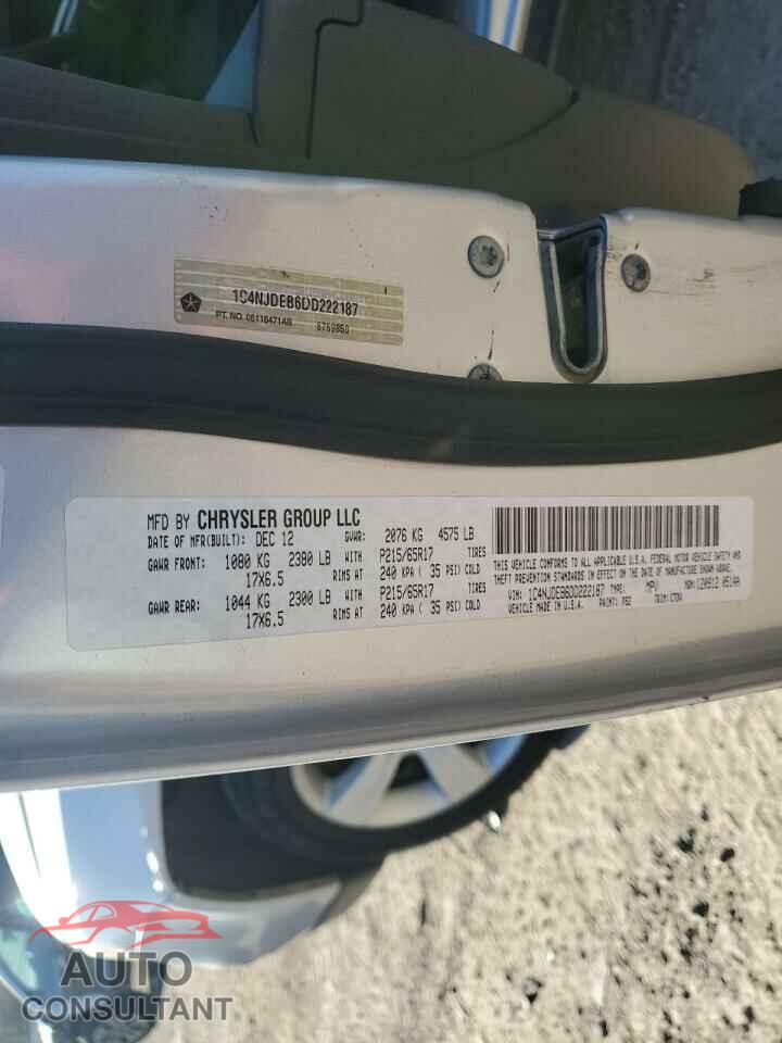 JEEP COMPASS 2013 - 1C4NJDEB6DD222187