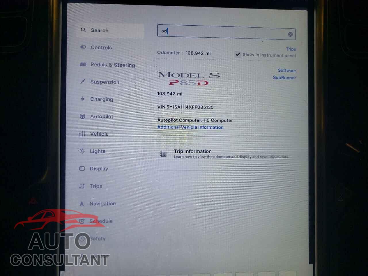 TESLA MODEL S 2015 - 5YJSA1H4XFF085135