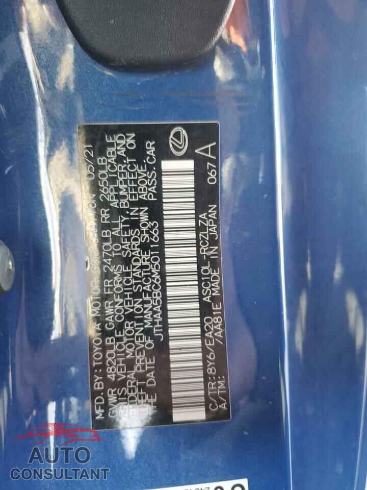 LEXUS RC300 2021 - JTHAA5BC6M5011663