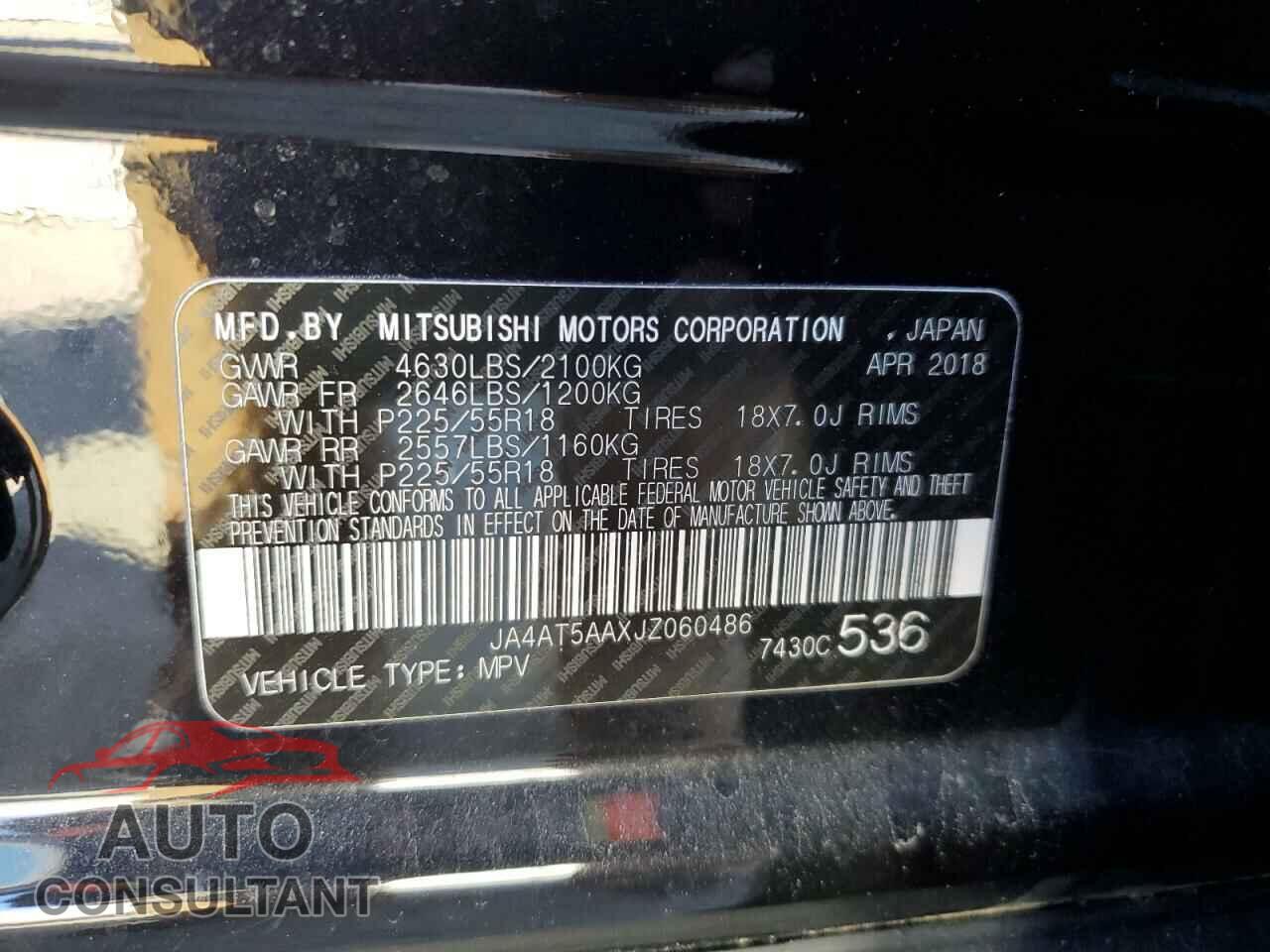 MITSUBISHI ECLIPSE 2018 - JA4AT5AAXJZ060486