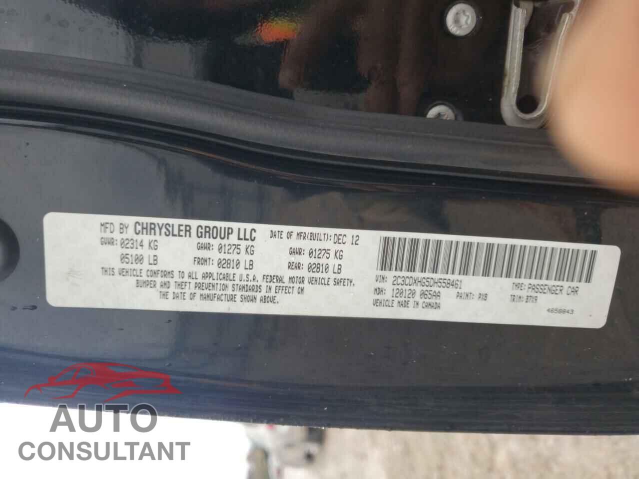 DODGE CHARGER 2013 - 2C3CDXHG5DH558461