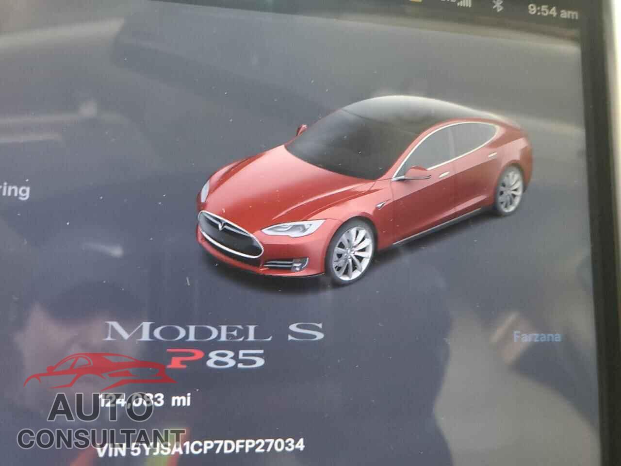 TESLA MODEL S 2013 - 5YJSA1CP7DFP27034