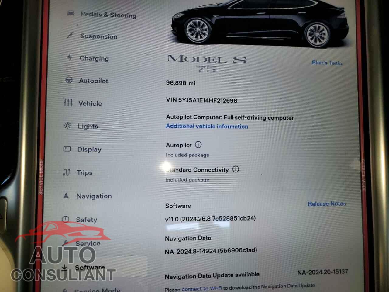 TESLA MODEL S 2017 - 5YJSA1E14HF212698