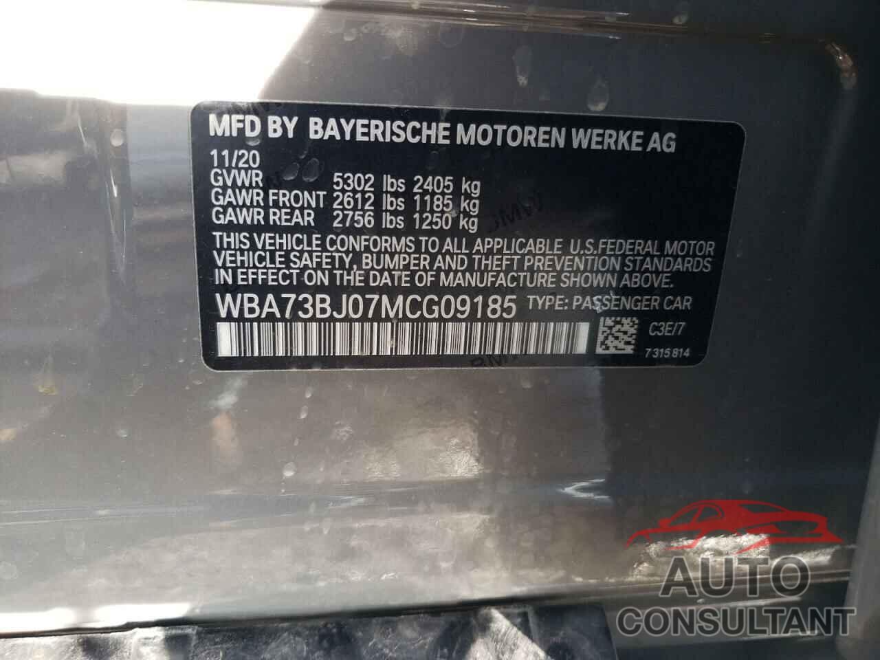 BMW 5 SERIES 2021 - WBA73BJ07MCG09185