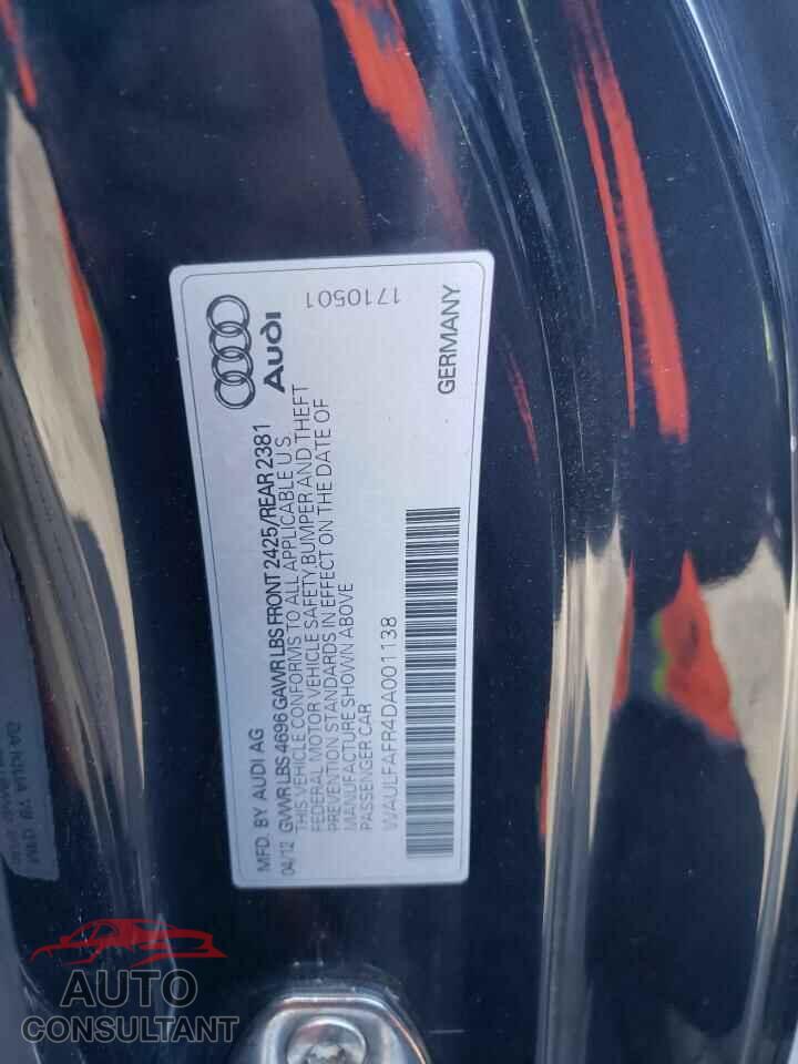 AUDI A5 2013 - WAULFAFR4DA001138