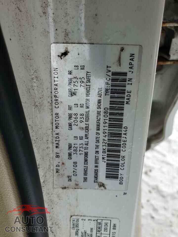 MAZDA 3 2009 - JM1BK32F491191080