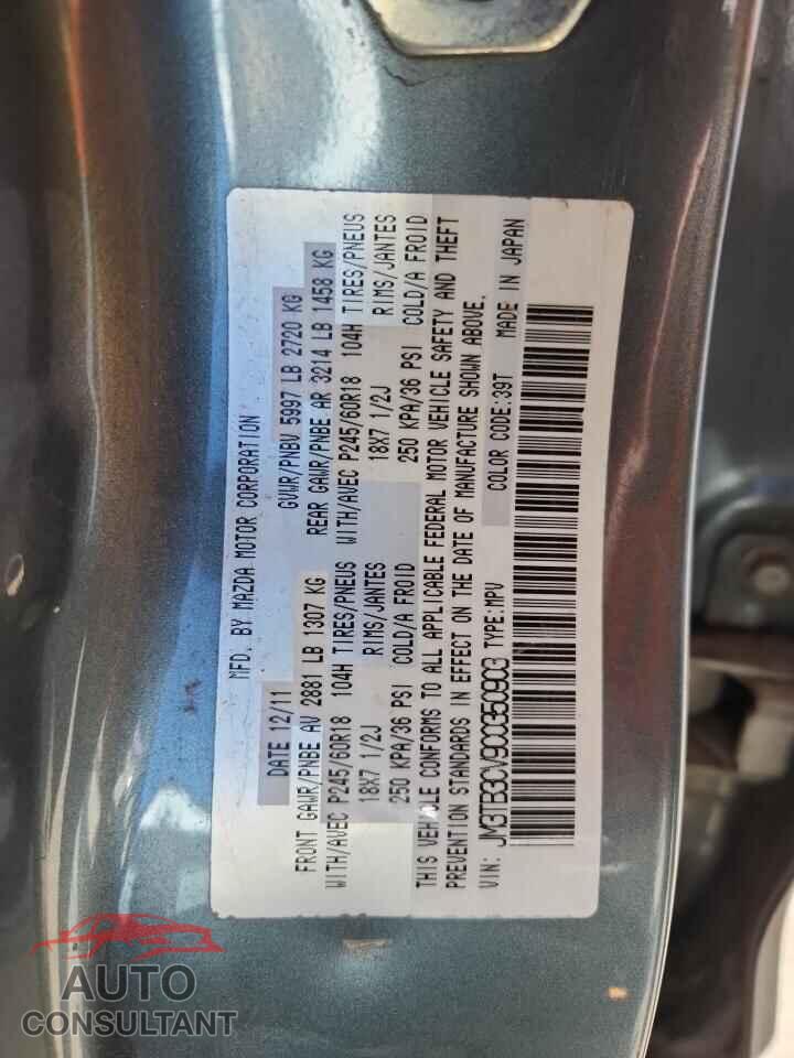 MAZDA CX-9 2012 - JM3TB3CV9C0350903