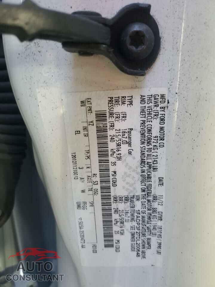 FORD FOCUS 2013 - 1FADP3F27DL200648