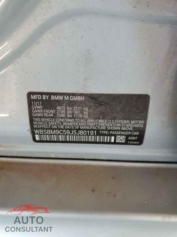 BMW M3 2018 - WBS8M9C59J5J80191