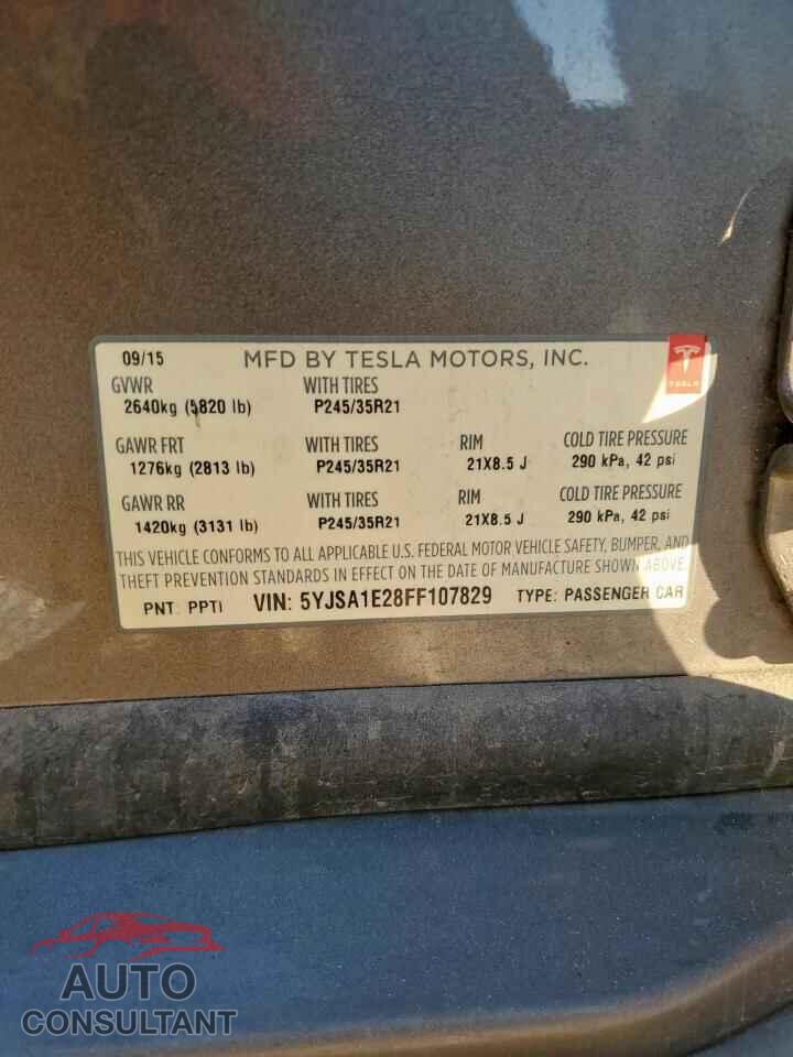 TESLA MODEL S 2015 - 5YJSA1E28FF107829