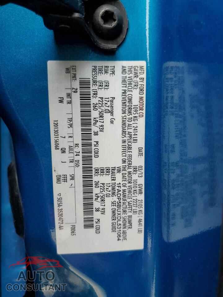 FORD CMAX 2013 - 1FADP5BUXDL531064