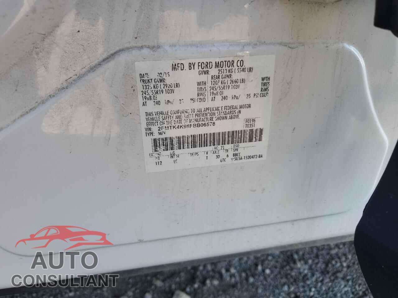 FORD EDGE 2015 - 2FMTK4K98FBB06578