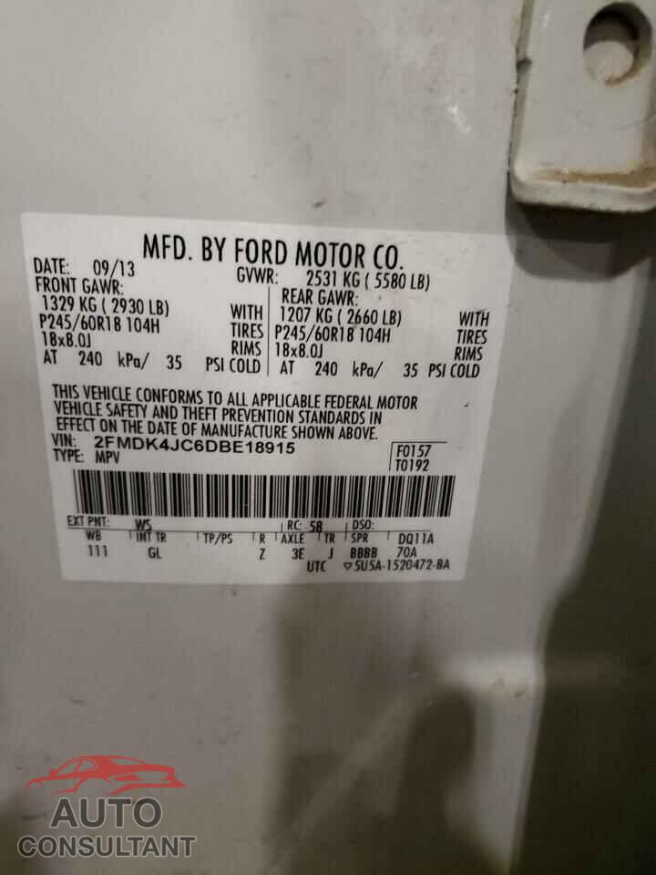 FORD EDGE 2013 - 2FMDK4JC6DBE18915