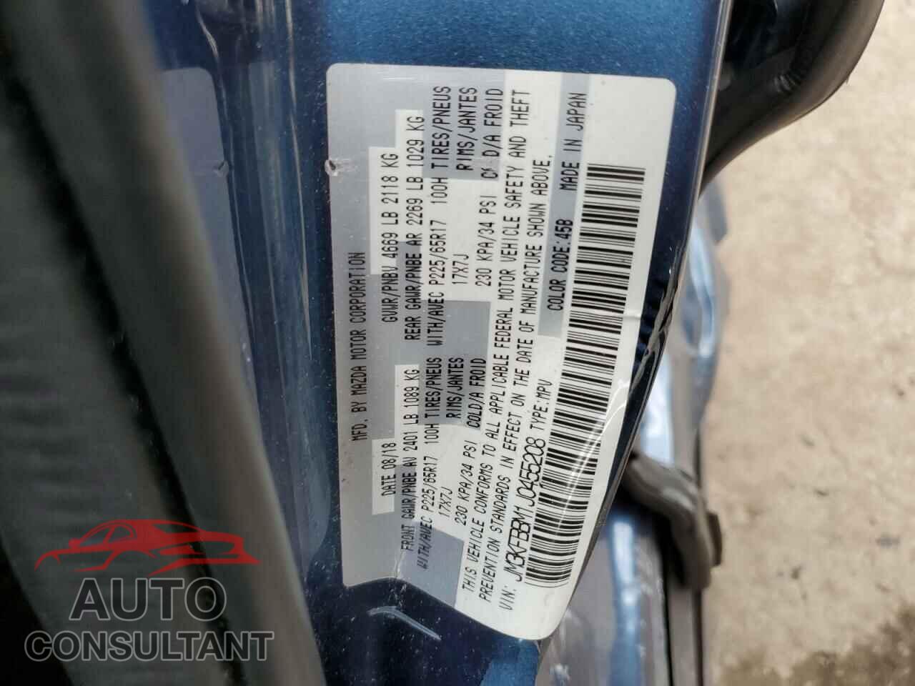 MAZDA CX-5 2018 - JM3KFBBM1J0455208