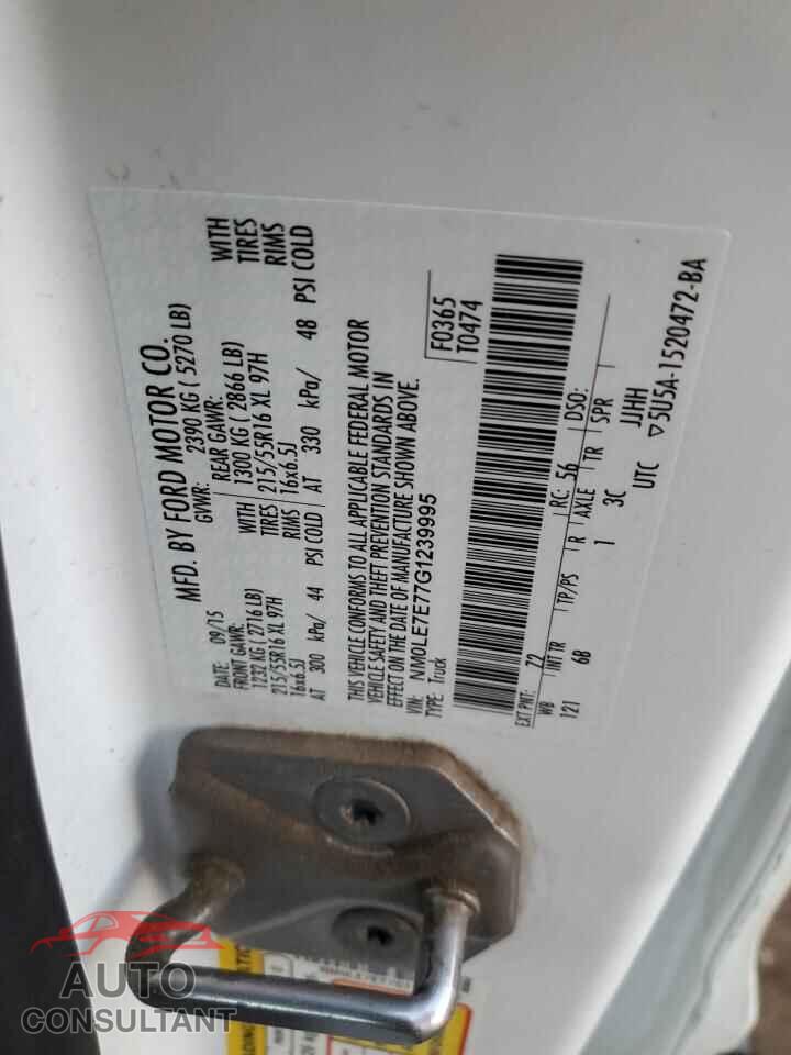FORD TRANSIT 2016 - NM0LE7E77G1239995