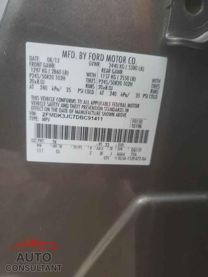 FORD EDGE 2013 - 2FMDK3JC7DBC91411