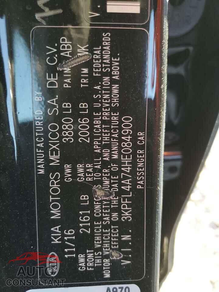 KIA FORTE 2017 - 3KPFL4A74HE084900