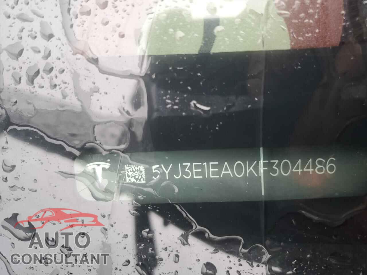 TESLA MODEL 3 2019 - 5YJ3E1EA0KF304486