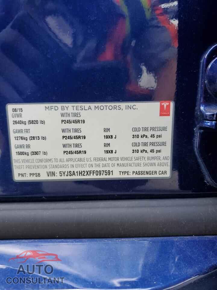 TESLA MODEL S 2015 - 5YJSA1H2XFF097591