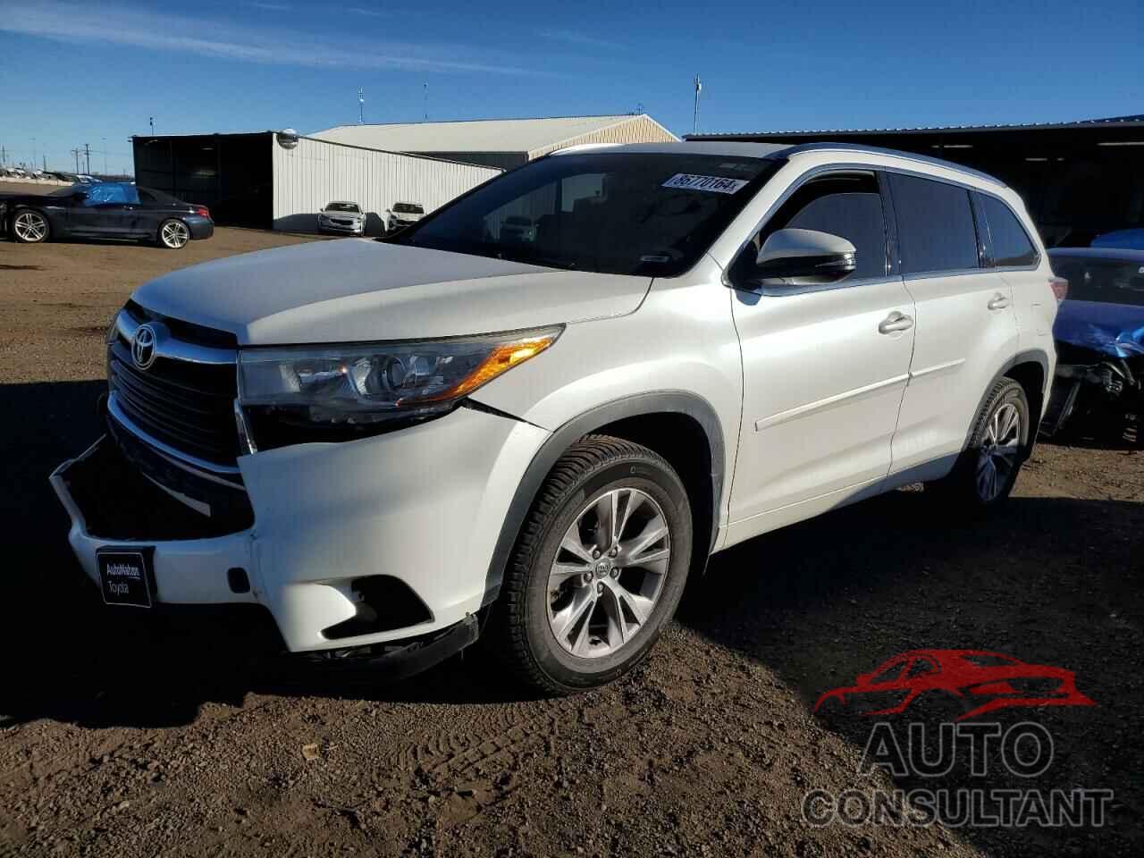 TOYOTA HIGHLANDER 2015 - 5TDJKRFH3FS181956