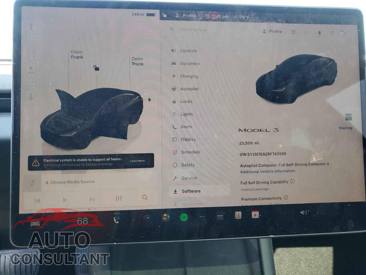 TESLA MODEL 3 2024 - 5YJ3E1EA2RF743585