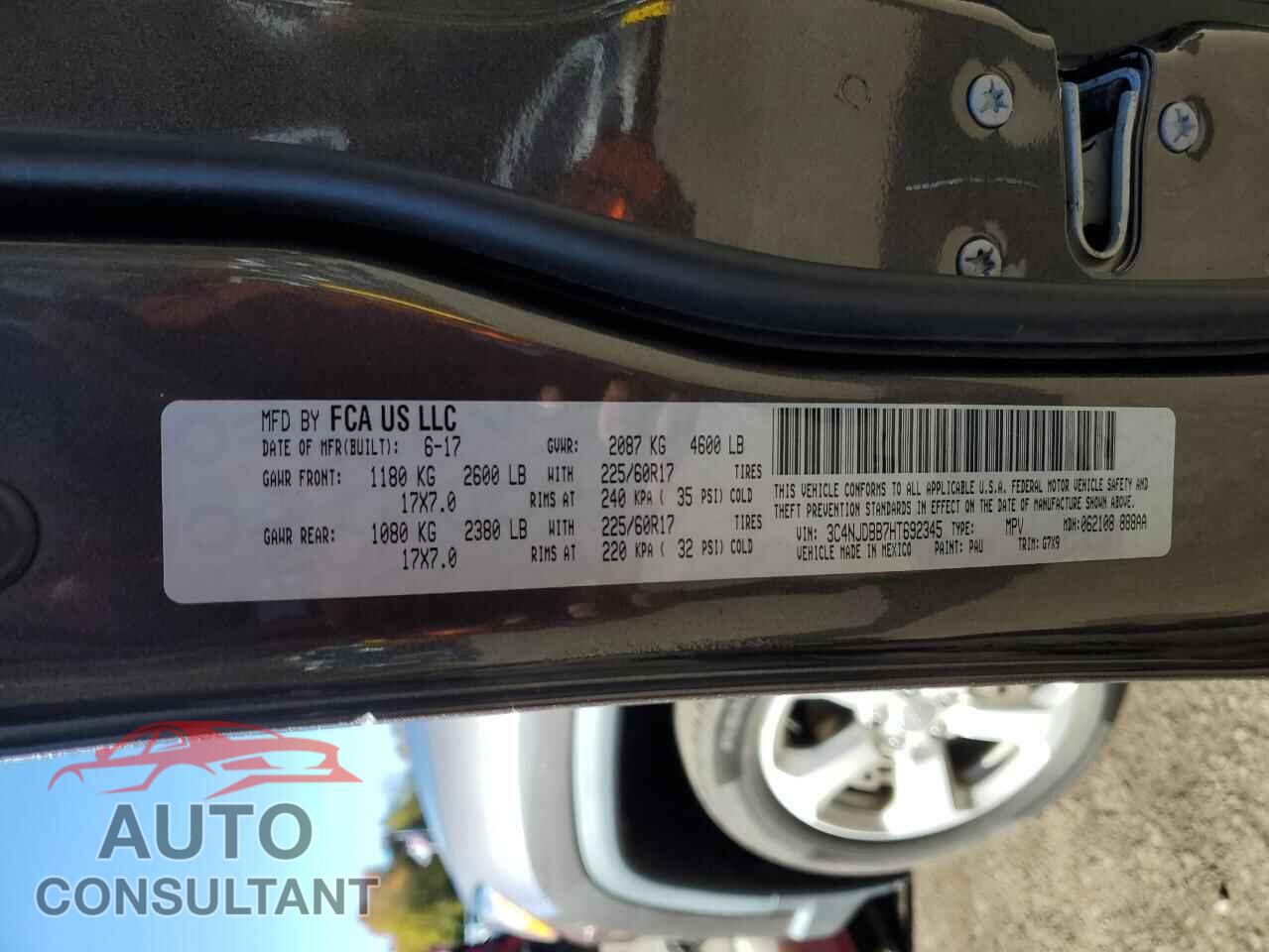 JEEP COMPASS 2017 - 3C4NJDBB7HT692345