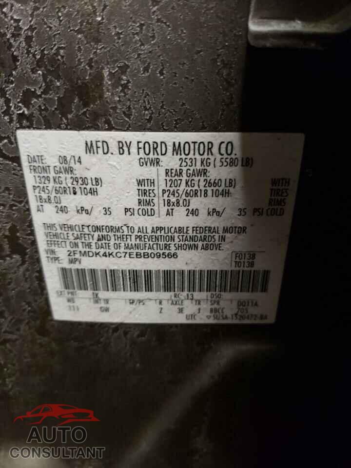 FORD EDGE 2014 - 2FMDK4KC7EBB09566