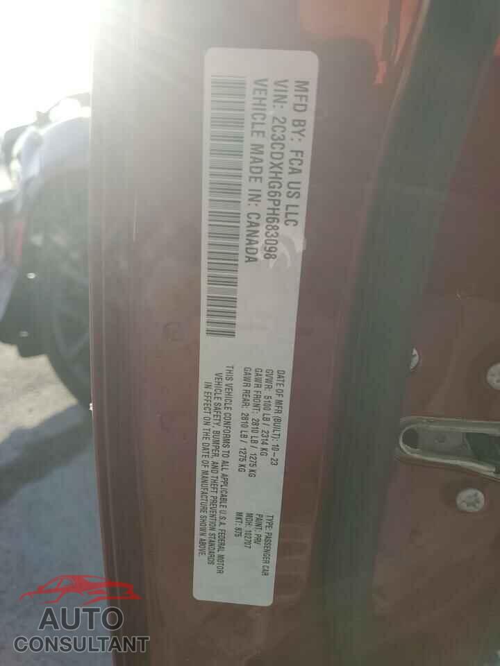 DODGE CHARGER 2023 - 2C3CDXHG6PH683098