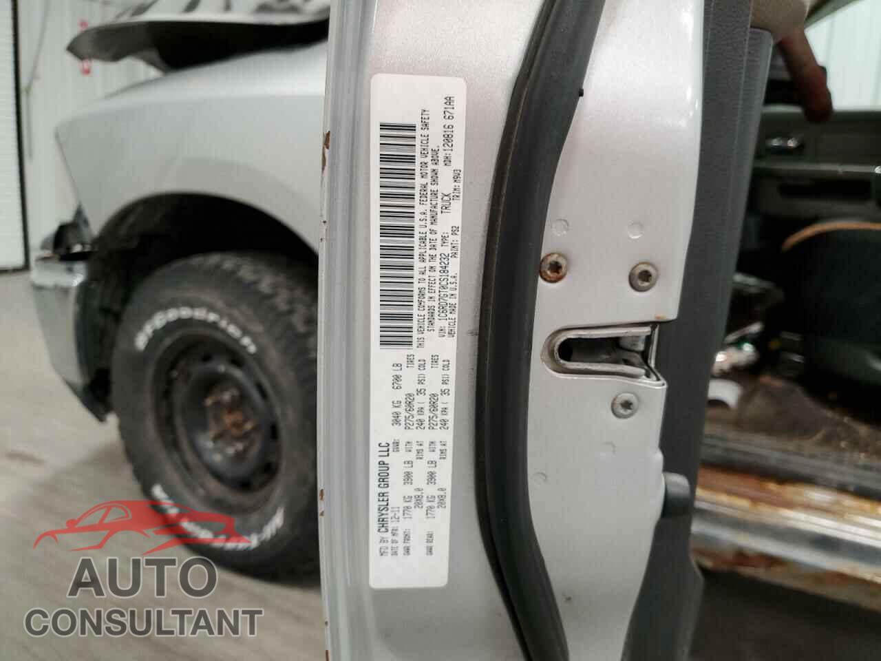 DODGE RAM 1500 2012 - 1C6RD7GT0CS184232