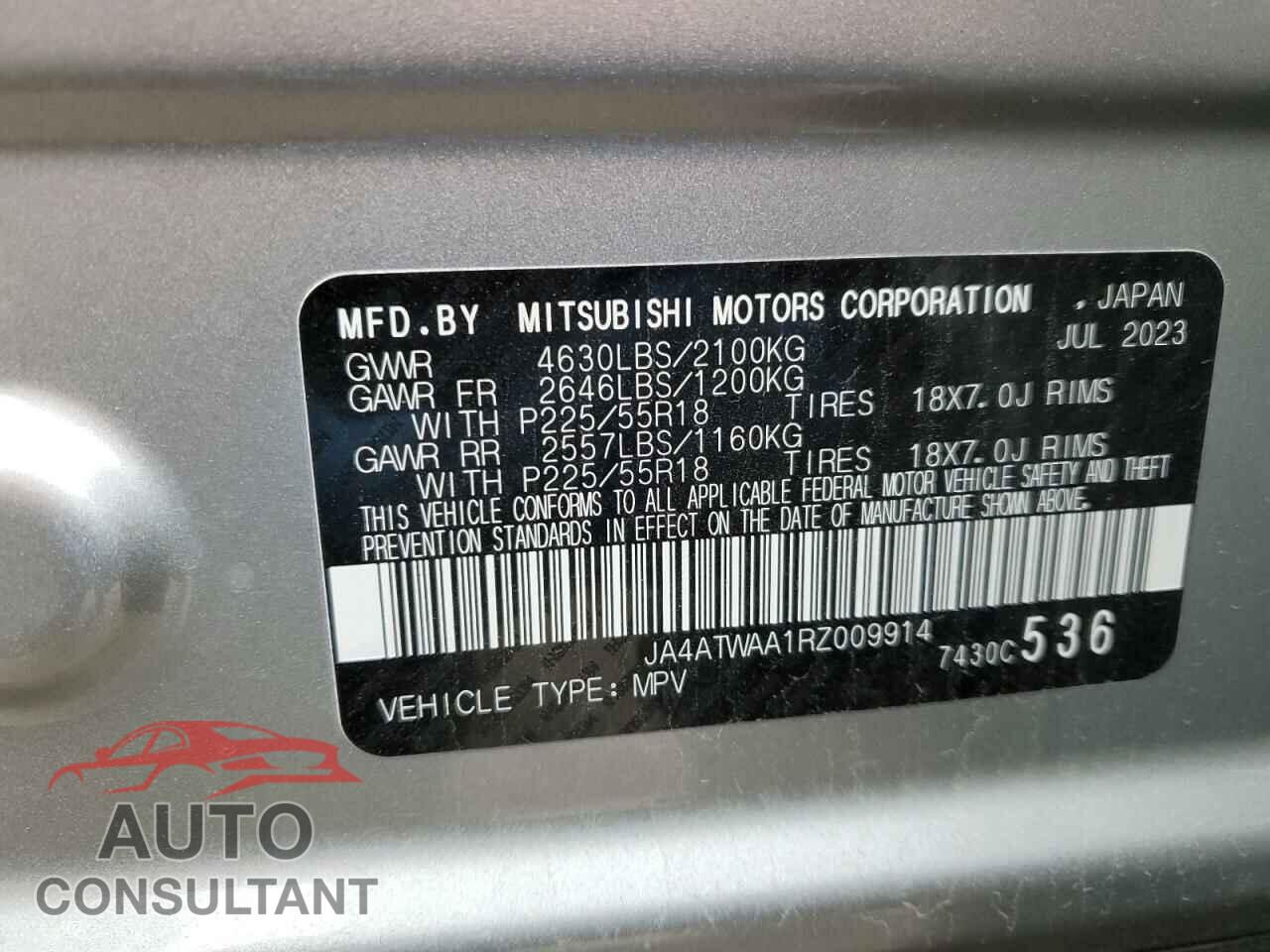 MITSUBISHI ECLIPSE 2024 - JA4ATWAA1RZ009914