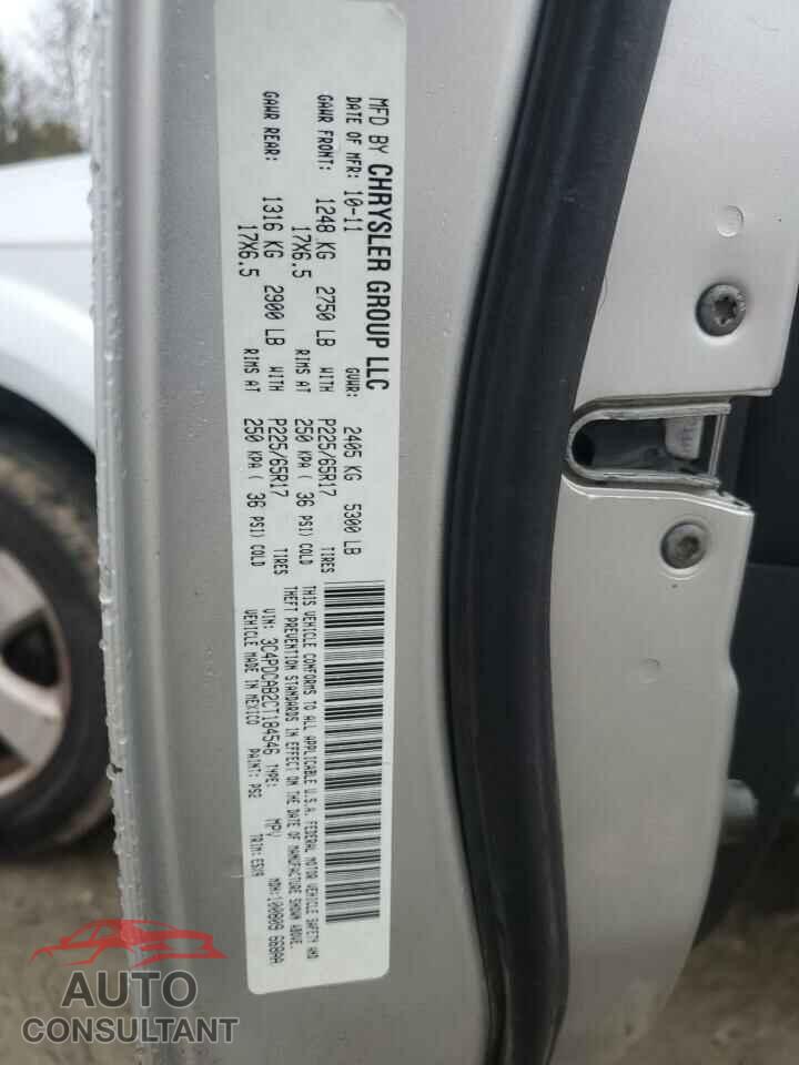 DODGE JOURNEY 2012 - 3C4PDCAB2CT184546