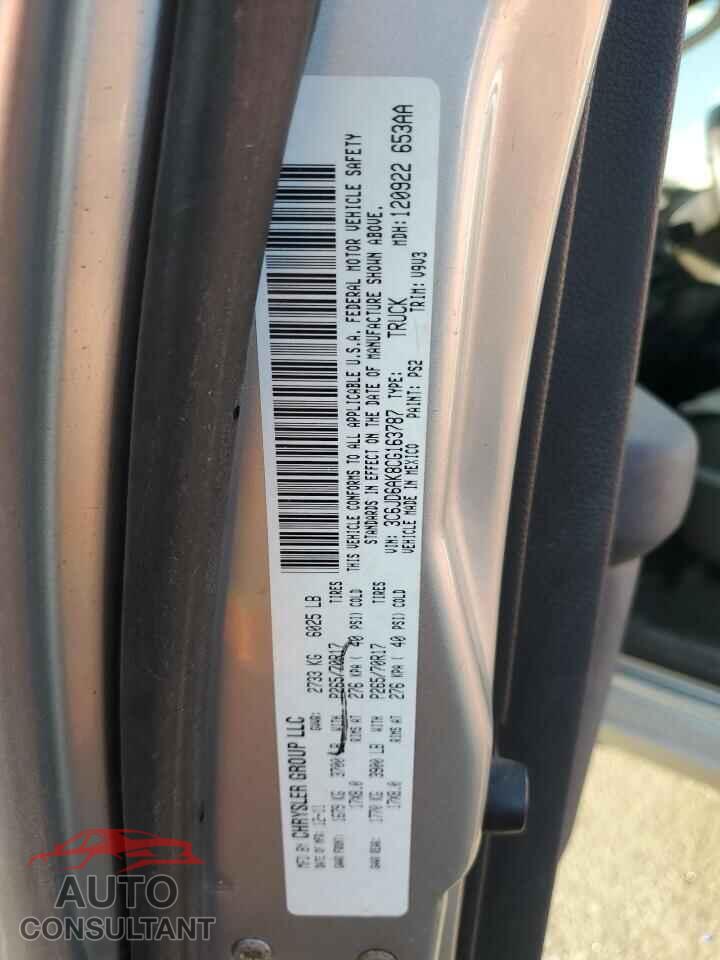 DODGE RAM 1500 2012 - 3C6JD6AK8CG163787
