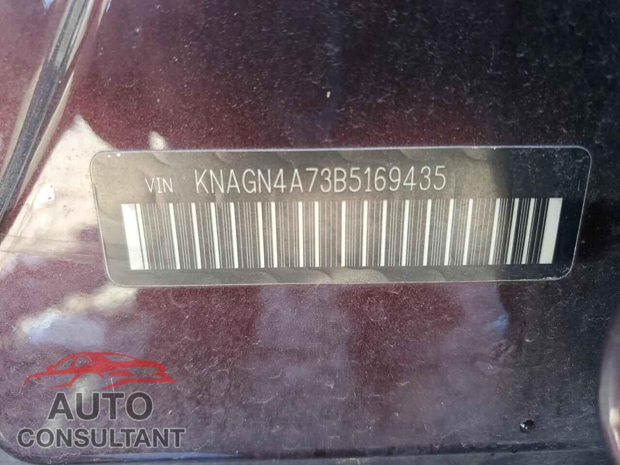 KIA OPTIMA 2011 - KNAGN4A73B5169435