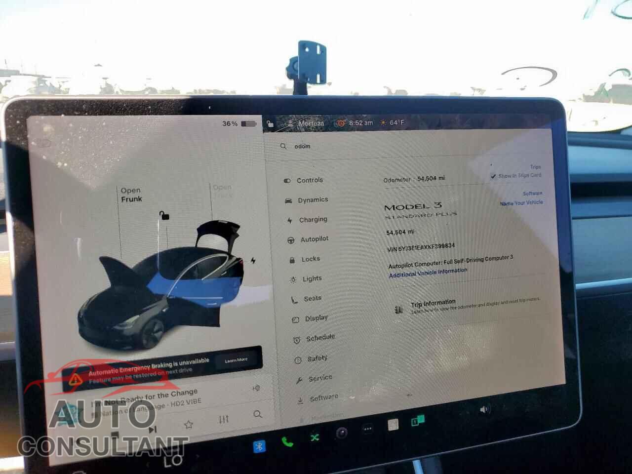 TESLA MODEL 3 2019 - 5YJ3E1EAXKF399834