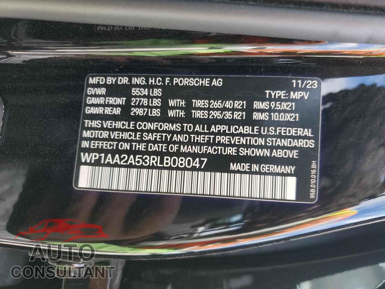 PORSCHE MACAN BASE 2024 - WP1AA2A53RLB08047