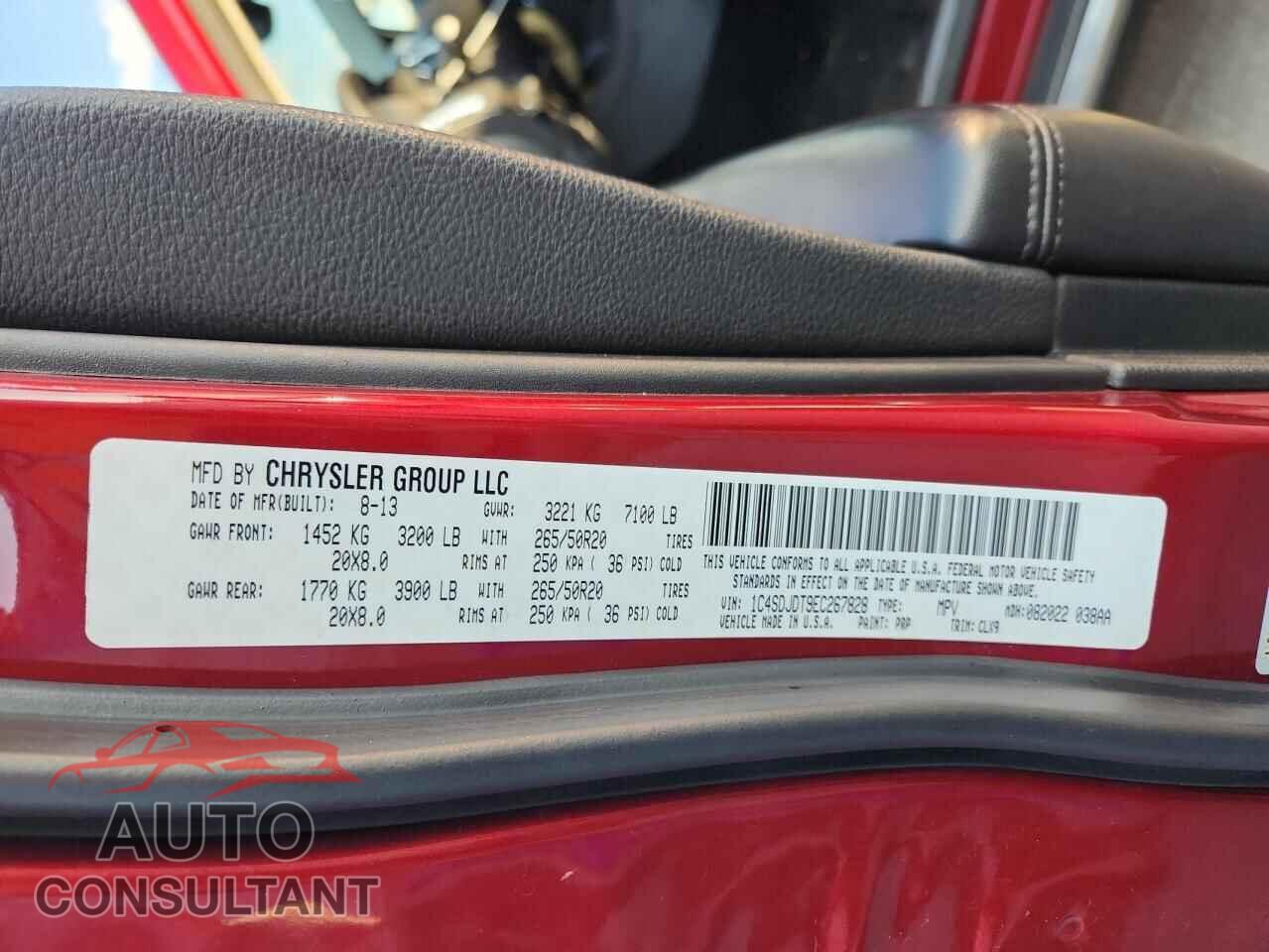 DODGE DURANGO 2014 - 1C4SDJDT9EC267828