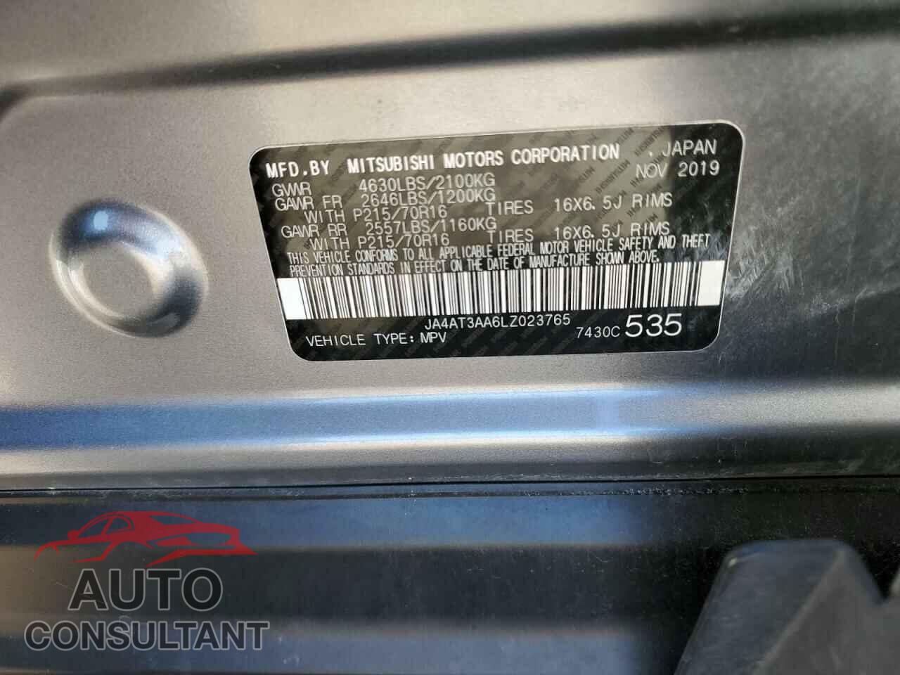 MITSUBISHI ECLIPSE 2020 - JA4AT3AA6LZ023765