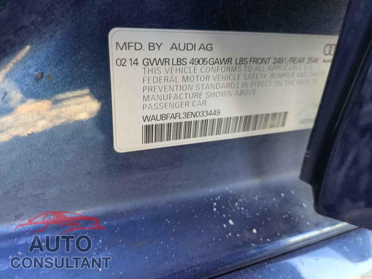 AUDI A4 2014 - WAUBFAFL3EN033449