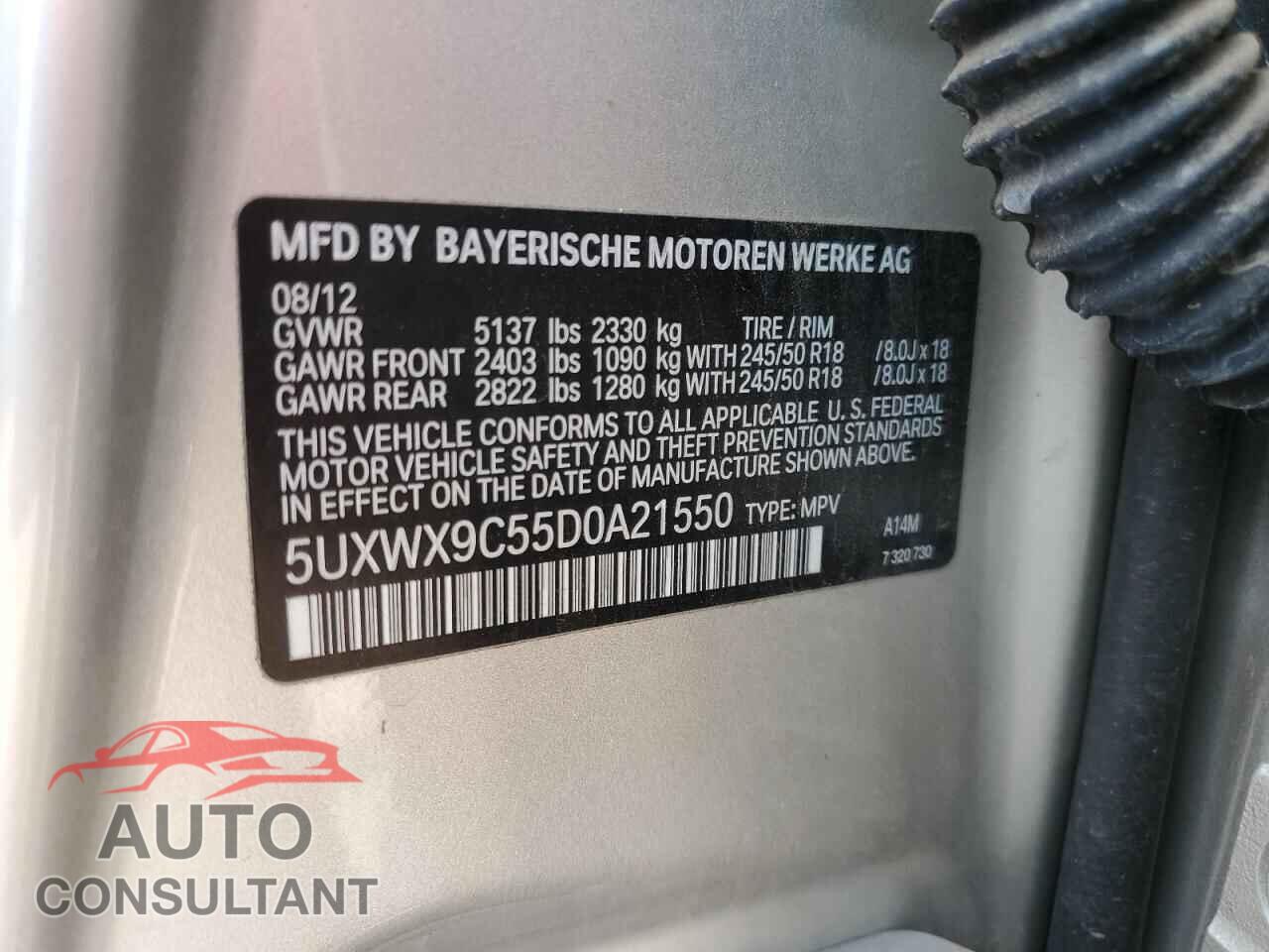 BMW X3 2013 - 5UXWX9C55D0A21550