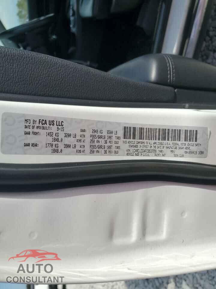 DODGE DURANGO 2015 - 1C4RDJDG4FC953729